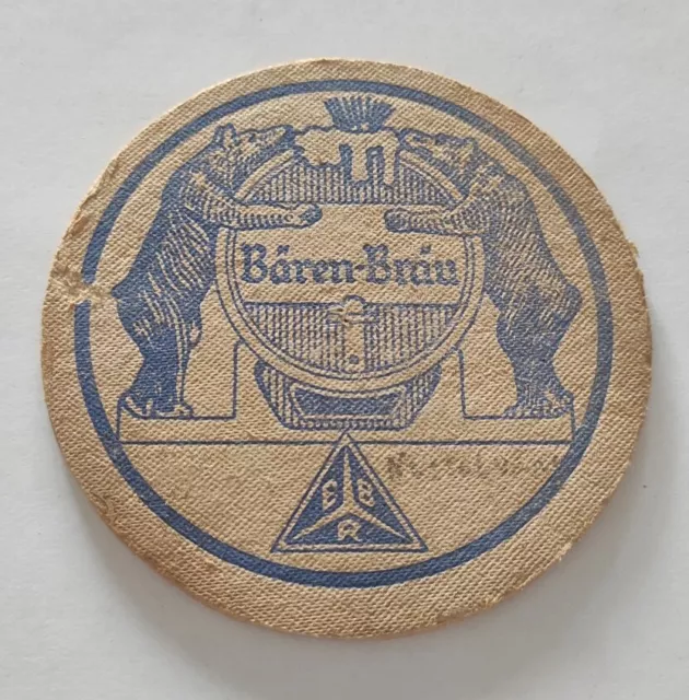 VK Bierdeckel Bären Brauerei Neustadt / Wappen Bergt Brauerei Reichenbrand