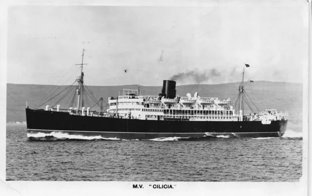 M.V. Cilicia Passenger Cruise Ship Postcard c19?? RP