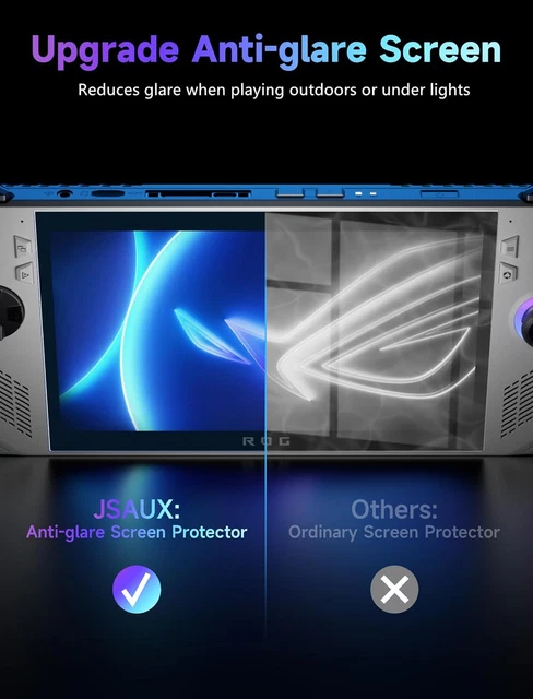 iVoler 3 Pezzi Pellicola Vetro Temperato Compatibile con ROG Xbox Ally/ROG Xbox Ally X Handheld 2025, Anti Graffio, Durezza 9H, Senza Bolle, con Cornice Guida Installazione