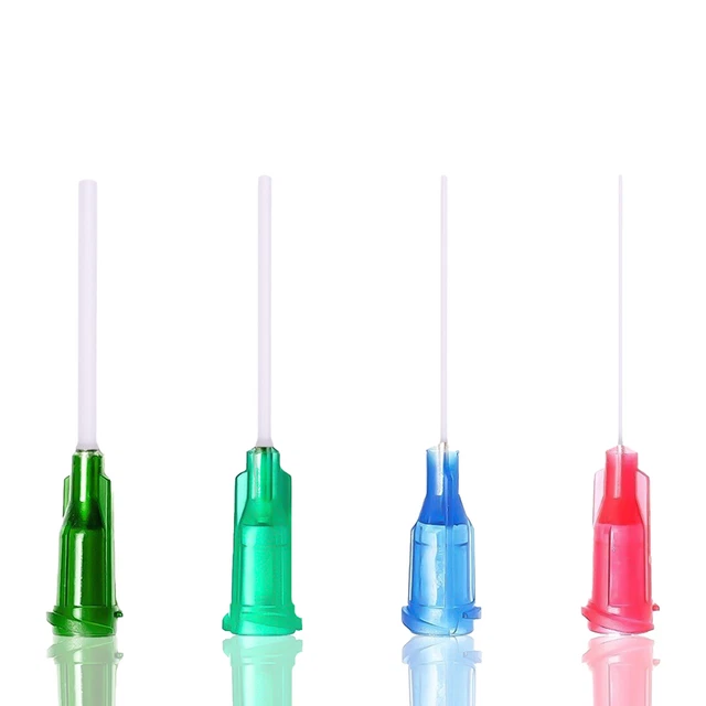 Ago per punta erogazione smussato in plastica flessibile 1" per siringhe luer inchiostro olio colla