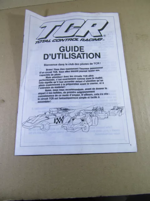 237V Vintage TCR Guide D'Utilisation Slot Car 14.8 X 20.7 cm de 12 Pages