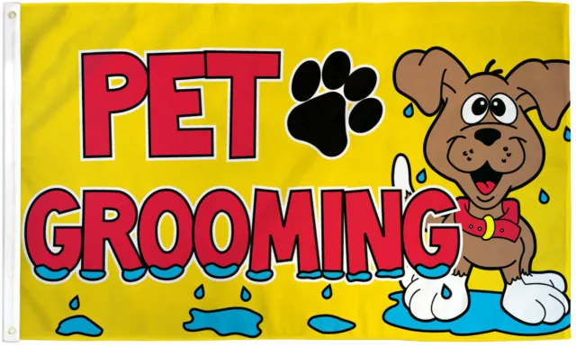 Pet Grooming Flag 3x5ft Pet Groomer Banner Sign Pet Friendly Pet Services Flag
