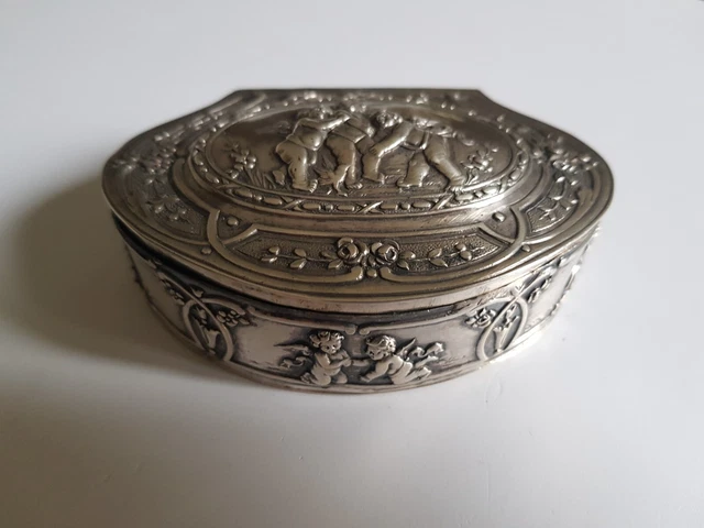 Your Baptism Boîte à Bijoux En Relief Motif Floral Argenté