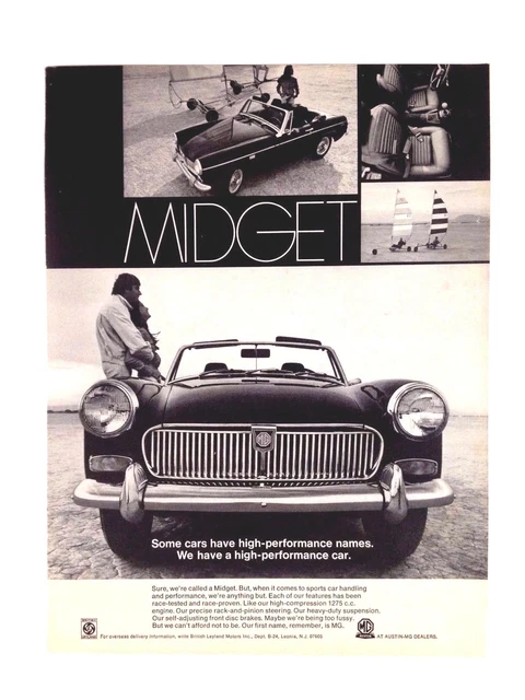 1969 MG Midget Print Ad