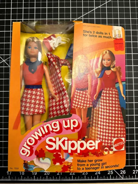 1975 Growing Up Skipper Mint NIB!  HUGE BARBIE DOLL EXTRAVAGANZA