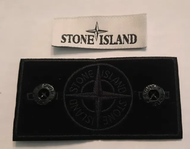 Bottoni + patch + toppa nero per ricambio stone island