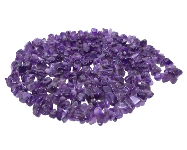 Amethyst Splitterkette lang endlos ohne Verschluss Edelstein Heilstein 90 cm