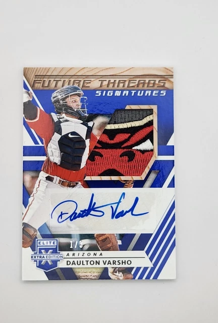 2020 Elite Extra Edition Future Threads Patch Autograph Dalton Varsho 1/3 Dbacks
