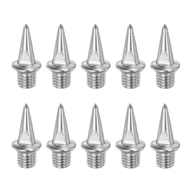 10pcs Track Spikes 11.2mm Steel Middle Nail for Track Shoes, Silver Tone