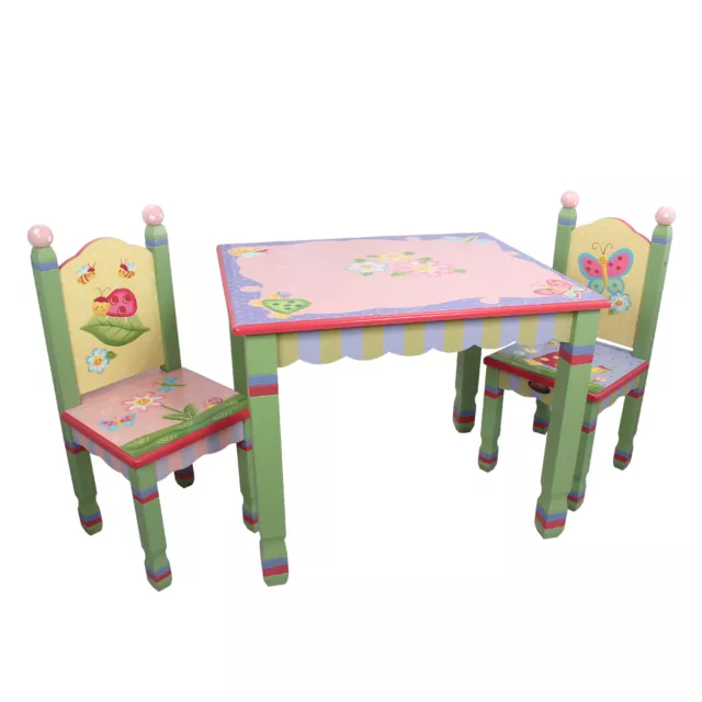 Fantasy Fields Childrens Magic Garden Kids Wooden Table and Chair Set W-7484A