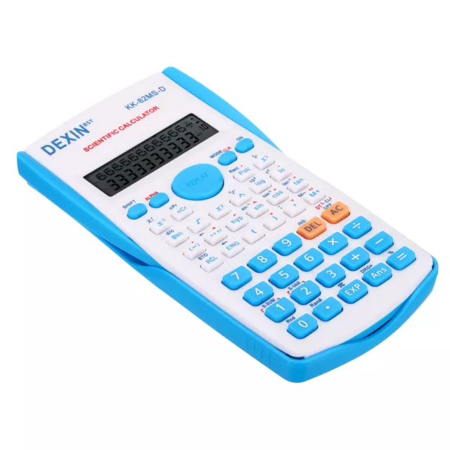 Scientific Calculator 2-Line 12 Digit Display Engineering Calculator Blue
