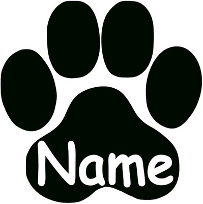 Pfote Mit Wunschname Katze Cat Aufkleber Wandtattoo W12
