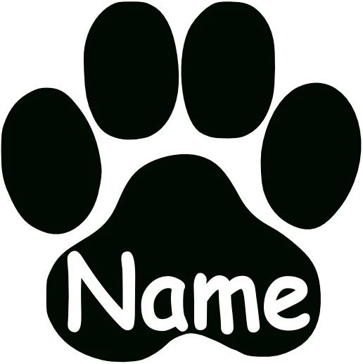 Wunschname Pfoten-Aufkleber – Individuell Mit Namen, Für Hund & Katze – UV-beständige Sticker