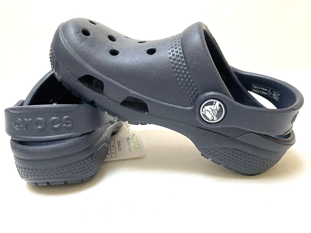 Crocs Kids' Toddler Iconic Classic Coast Clogs Boys Girls Navy Blue C 10 NWT