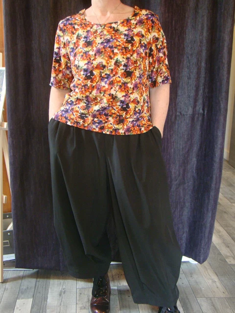 Haut (blouse) En Soie David Nieper - Taille 44 - Multicolore - Occasion Très Bon état