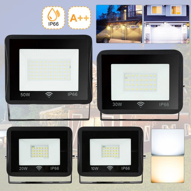 LED Fluter mit Bewegungsmelder Außen Strahler Außen Scheinwerfer IP66 10W-50W