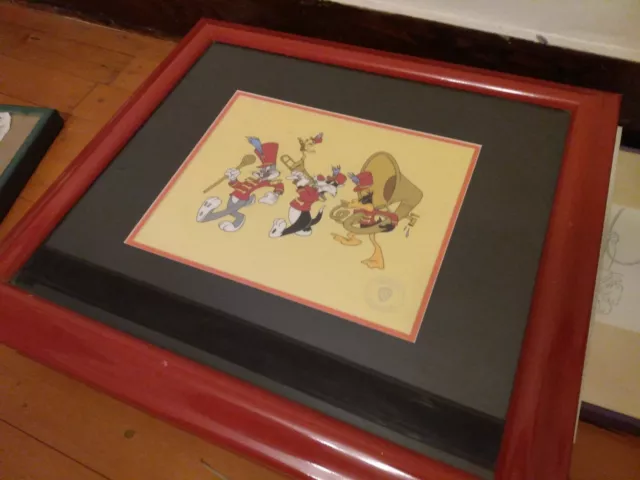 Here we have a nice 1994 Warner Bros animation Sericel framed bugs daffy X1 3