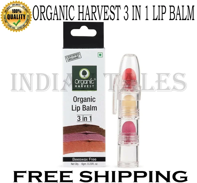Organic Harvest 3 IN 1 Burro Cacao per Donna Scuro Labbra A Alleggerire