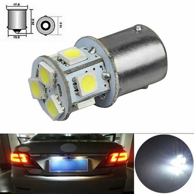 2Pcs New Bulb Auto Lamp BA15S R5W 1156 Turn Signal 5050 8SMD LED Car Tail Light