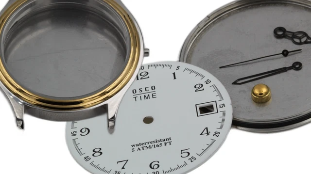 Boîtiers De Montres Osco Acier Inoxydable - Pour Mouvement ETA Quartz - Argent/Doré