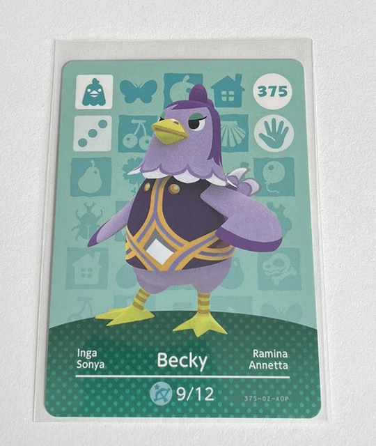 Carte Amiibo Animal Crossing Poppy 052 Irène Encina Granella Série 1 Carte Amiibo Animal Crossing Poppy 052 Irène Encina Granella Série 1