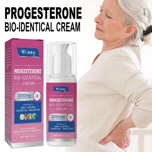 Crema de progesterona (bioidéntica) para el alivio de la menopausia 3000 mg -