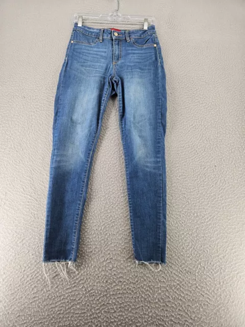 Jennifer Lopez Jeans Womens 24   Sculpt Super Skinny Mid Rise Raw Hems Stretch