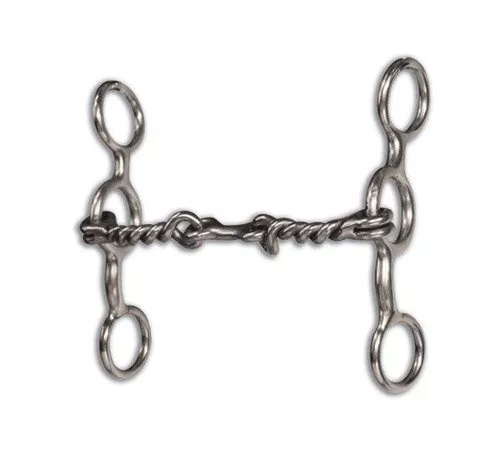 Bit - Equisential Short Shank Cowhorse Gag with Twisted Dogbone