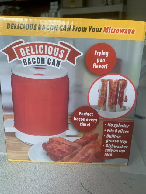 Delicious Bacon Can, * Damages Box Microwave Bacon Cooker HEALTHY Easy-to-Clean