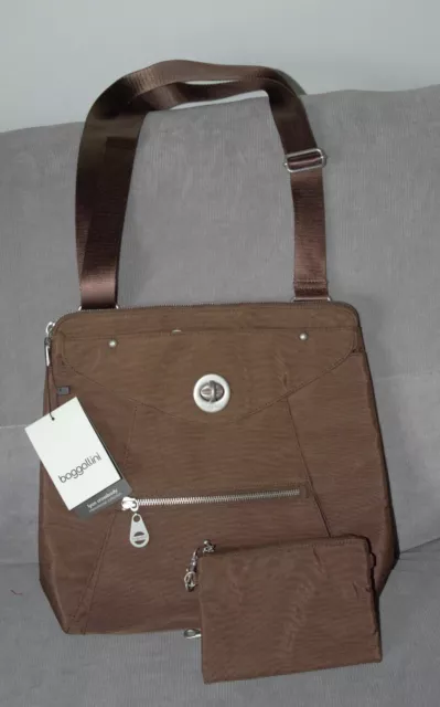 Baggallini Eco RFID Naples Convertible Crossbody Backpack Travel Bag Purse 12x13