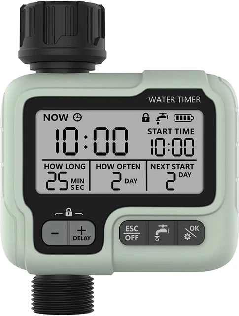 Timer Digitale X Irrigazione,Timer Acqua Giardino Programmabile X Giardino Orto