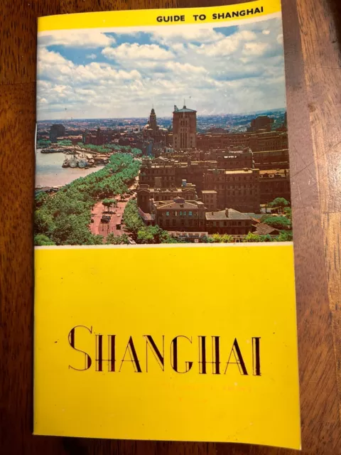 Vintage Shanghai China Guide Booklet 1980 Color Photos Tourism Maps Sites