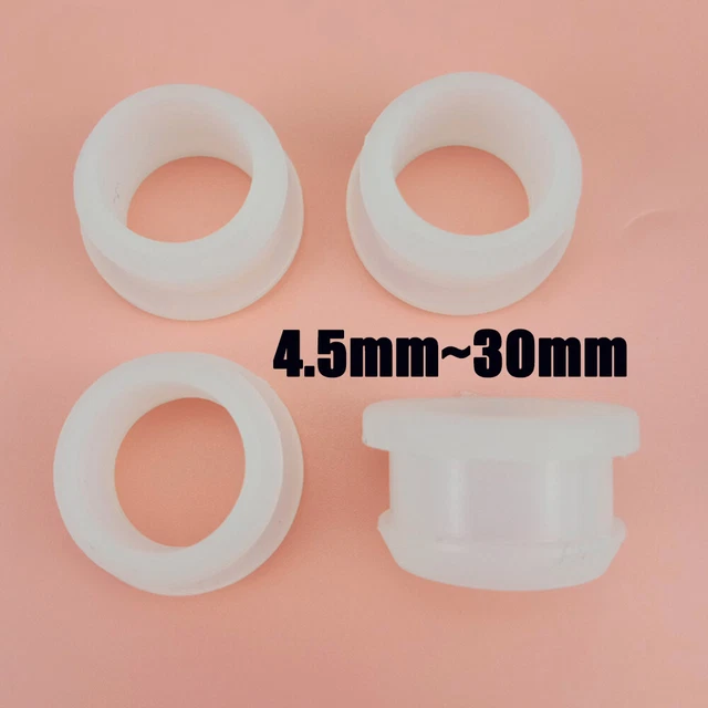 Rubber Overcoil 4~30mm Clear Inverted Buckle Through Hole Double Sided Coil Seal