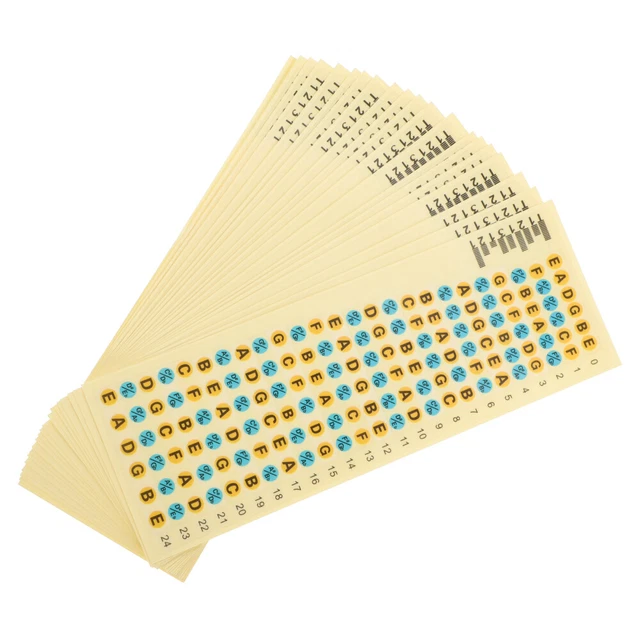 20 Pcs Accord De Guitare Stickers Autocollants Audio Ukulélé Outil De Pratique