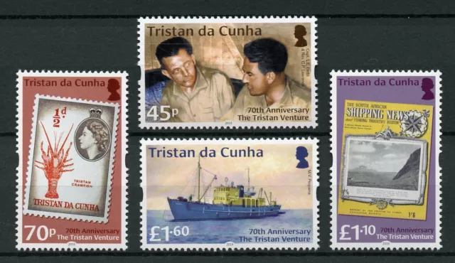 Tristan da Cunha 2018 MNH Tristan Venture 70th Anniv 4v Set Boats Ships Stamps