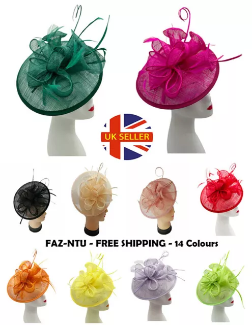 Fascinator Women's Large Headband Clip Hat For Weddings Ladies Day Races Ascot