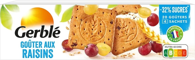 Biscotti all'uvetta Gerblé senza zucchero dolci senza sale biscotti 10 x 360 g NUOVI MHD 3/24
