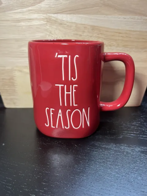 RAE DUNN Holiday Christmas  "'TIS THE SEASON" Red Mug By Magenta