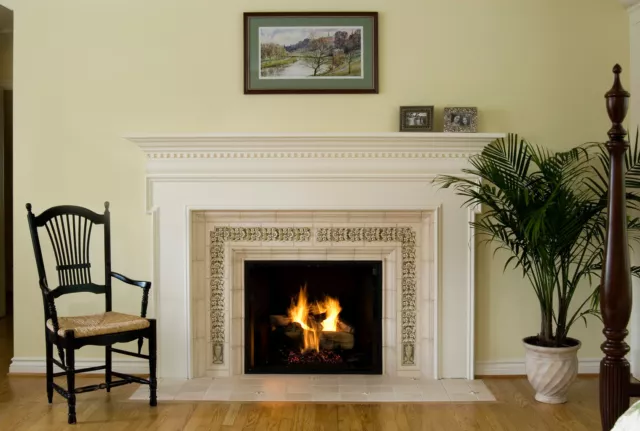 Fireplace   Stone  Floral   Garden   Arts & Crafts  Gothic Ellison Tile