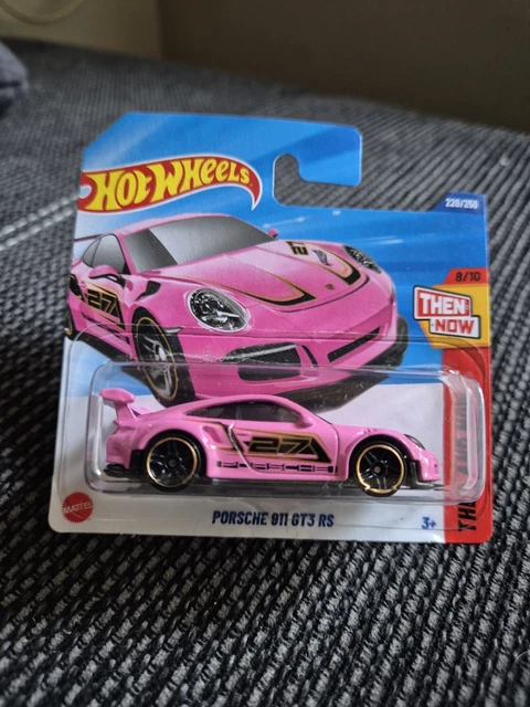 Hot Wheels Porsche 911 GT3 RS - Then And Now 8/10 - JBB35 - Échelle 1:64 - Rose - Mattel 2025, Miniature Collector - 6