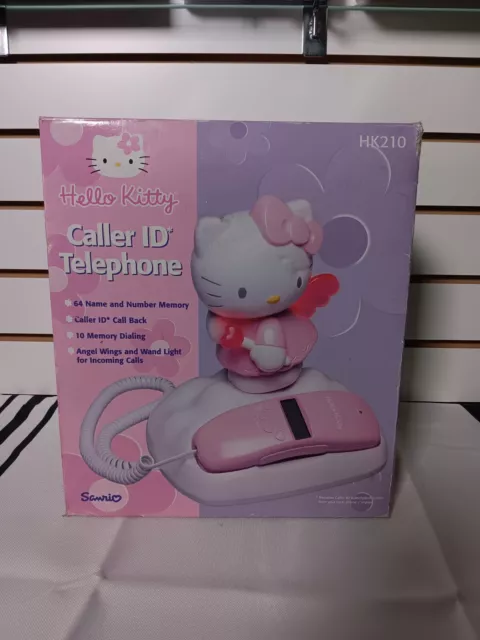 Rare Hello Kitty TelephonePhone Landline ANGEL with Caller/ID Light Up NEW HK210