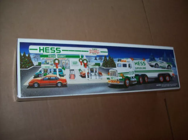 Vintage 1991 Hess Toy Truck and Racer BRAND NEW IN THE BOX removed to check only