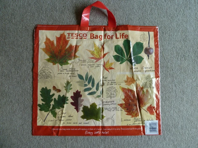 TESCO BAG FOR Life Old Various Leaf Design Collectible Prop