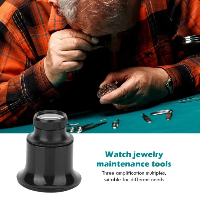 20X Magnifying Glass Eye Loupe Loop Magnifier Watchmaker Jeweler Repair Tool