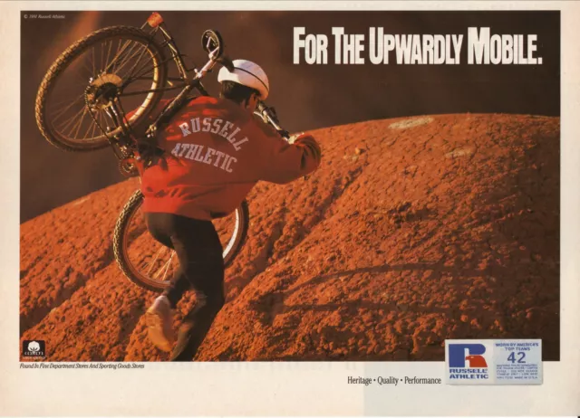 Russell Athletic--Cycling--For The Upwardly Mobile--1991 Magazine Advertisement