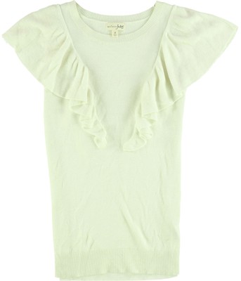 Avoria Maison Jules Donna Flutter-Sleeve Maglione Maglia,Bianco Sporco,Piccolo 