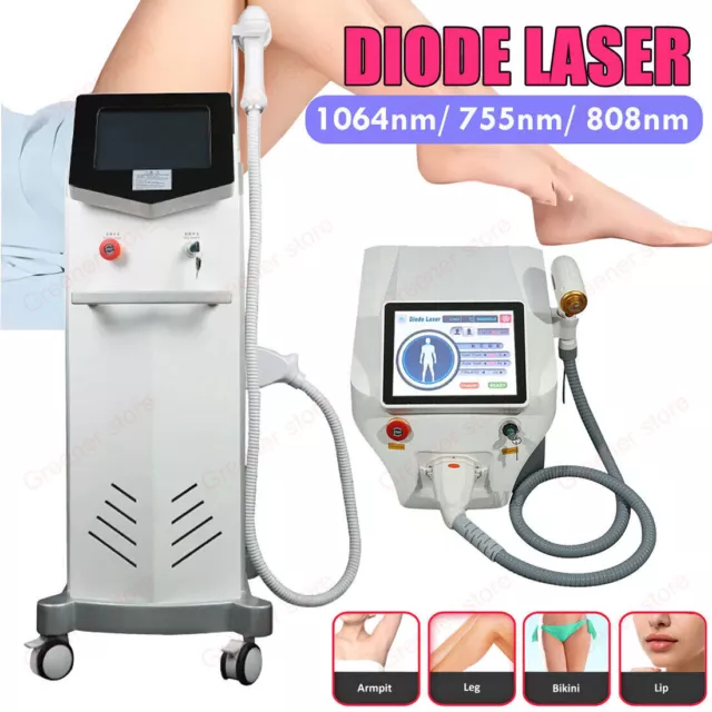 755/808/1064nm Machine d'épilation permanente au laser pour le visage et le corp