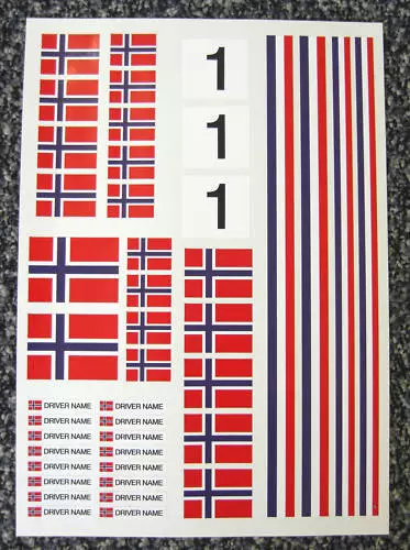 RC 10th scale 1:10 Radio Control car RACE RALLY NUMBER stickers decals