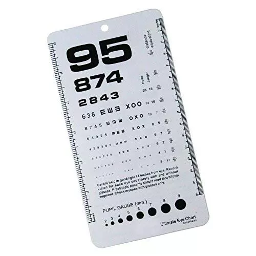 Brand New! Ultimate Pocket Eye Chart Rosenbaum/Snellen