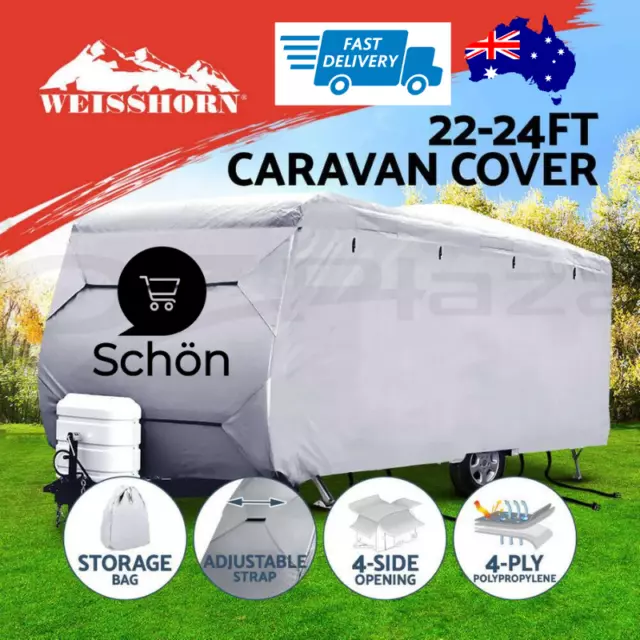 Weisshorn 22-24ft Caravan Cover Campervan 4 Layer Heavy Duty UV Carry bag Covers